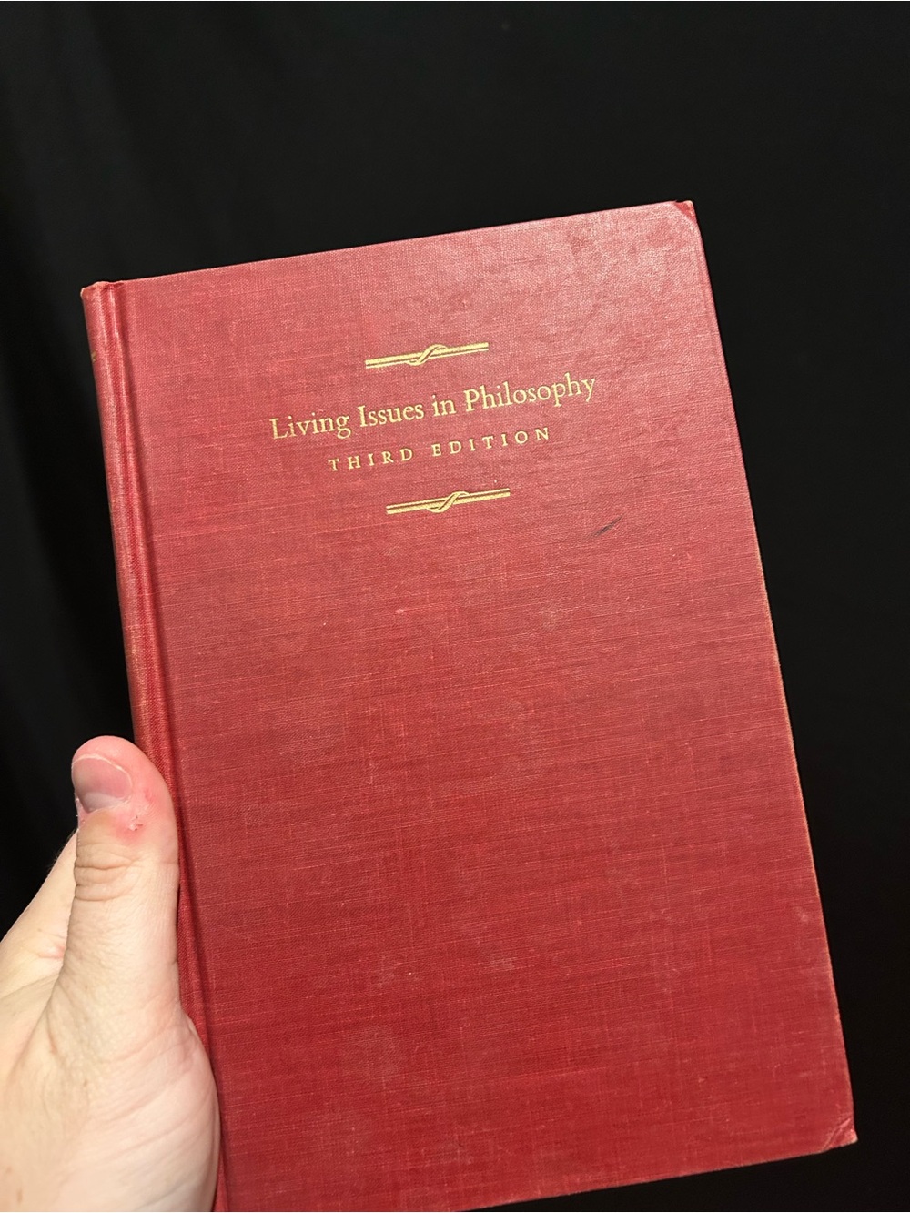 Living Issues in Philosophy Third Ed. 1959 American Book Company Harold H. Titus